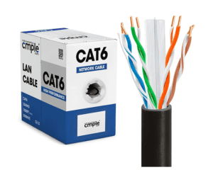 SKU-000009c00661 - Cmple - Cat6 Cable Lan Ethernet Cat 6 Wire Network UTP 23AWG CMR Riser 10Gbps 550 MHz Pull Box - Wht-Grn-Yel-Blk-Blu - Amazon Link - Cmple ASIN_815239016483 