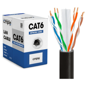 SKU-000009c00661 - Cmple - Cat6 Cable Lan Ethernet Cat 6 Wire Network UTP 23AWG CMR Riser 10Gbps 550 MHz Pull Box - Wht-Grn-Yel-Blk-Blu - Amazon Link - Cmple ASIN_815239016483