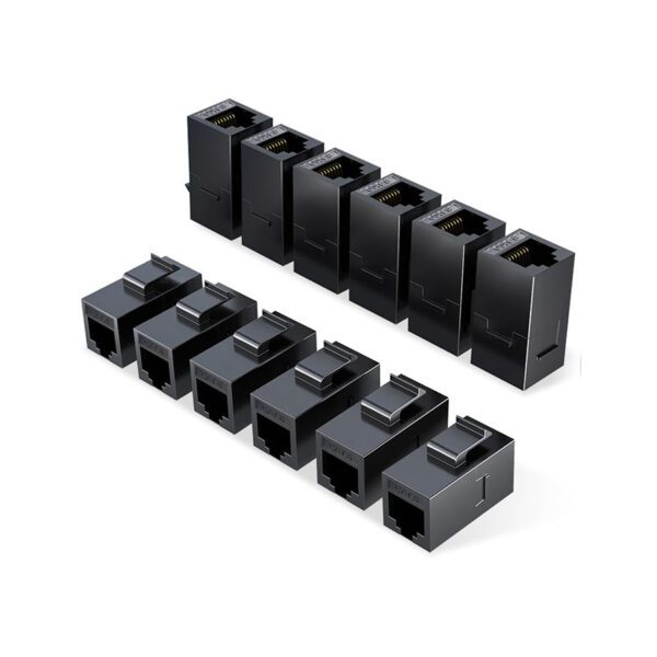 SKU-000083g00665 - Zoerax RJ45 Cat6 Keystone RJ45 Coupler, Female to Female Cat6 Keystone Jack, UTP Keystone Coupler Insert, Black - Amazon Link Zoerax ASIN_B0CLV5HX7P