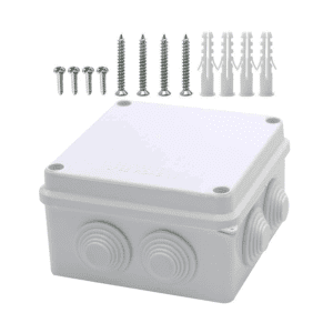 SKU-000899h00685 - MAKERELE Junction Box IP65 Waterproof Dustproof Outdoors Boxes ABS Plastic Electronic Project Enclosure White 3.9×3.9×2.8inch (100×100×70mm) - Amazon Link ASIN_B097XJ7SF2