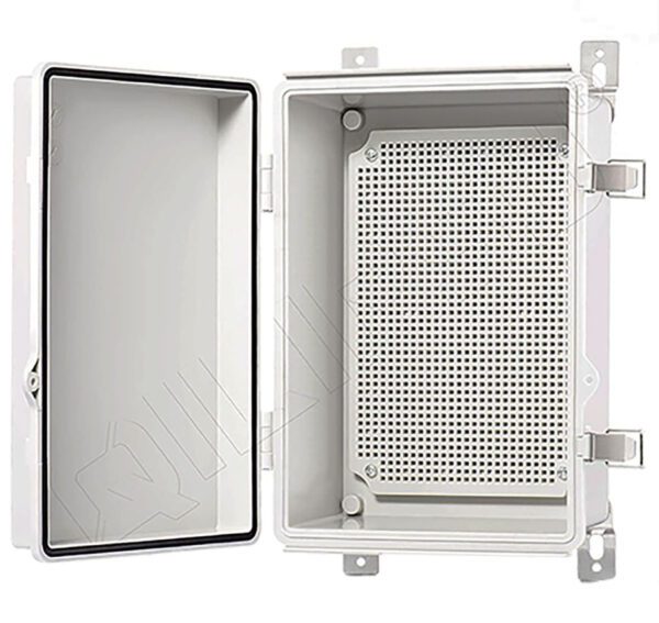 SKU-002736h00650 - Qilipsu Waterproof Junction Box, IP67 Outdoor ABS Plastic Electrical Enclosure with Mounting Plate, Wall Brackets, Weatherproof Hinged Grey Cover for Projects (11.2x7.7x5.1) - Amazon Link Qilipsu ASIN_B08B5QN2LS