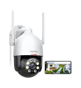 SKU-003999a00721 - DEKCO 2K WiFi Surveillance Security Camera OutdoorHomeDome, Pan-Tilt 360° View, 3MP, Motion Detection and Siren, 2-Way Audio,Full Color Night Vision, Waterproof - Amazon Link Generic ASIN_B09QPJDF78